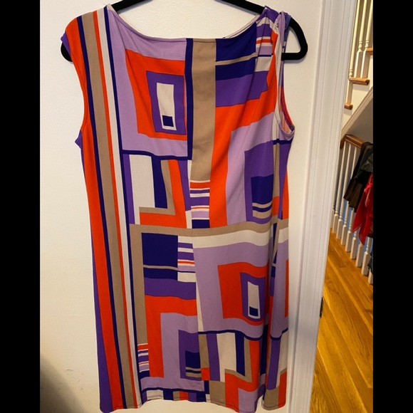 Donna Morgan Mod multi color geometric dress 16 - Picture 1 of 3